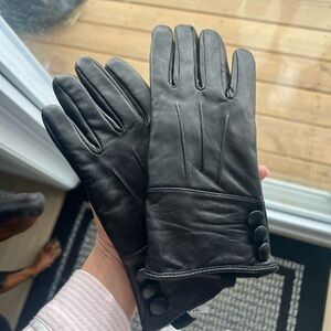 Black Leather Gloves